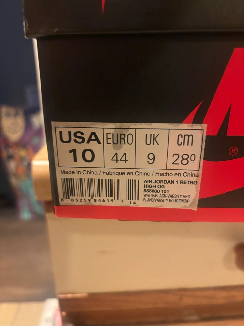 Jordan 1 High Retro 2015 Chicago - Size 10